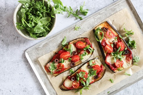 Pizza d'aubergine