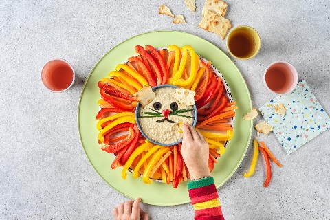 Löwen-Hummus-Platte
