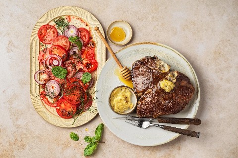 Steak mit Honig-Butter