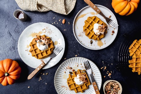 Kürbiswaffeln