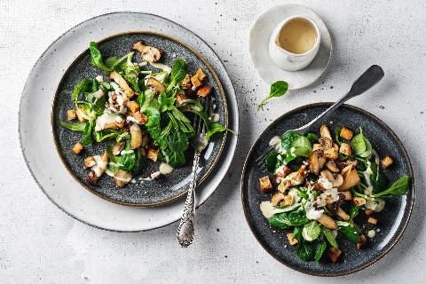 Doucette au tofu et aux champignons