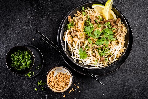 Pad-Thai mit Rindfleisch