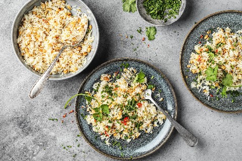 Riz au chili et aux cacahuètes