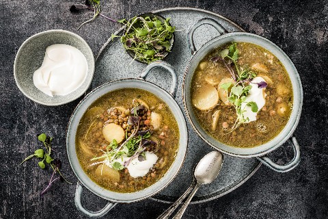 Minestra di lenticchie e patate