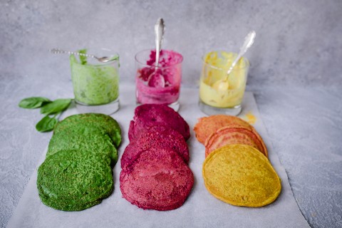 Bunte Pancakes