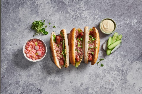 Hot dog con relish di ravanelli