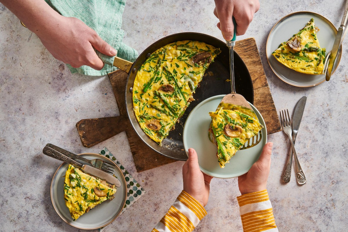 Asparagus and mushroom frittata - Recipes | little FOOBY