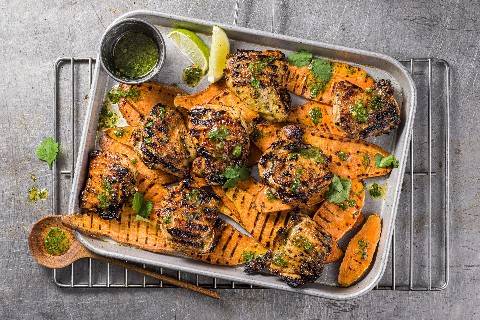 Poulet à la limette et à la coriandre