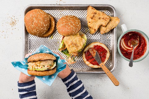 Kids Burger au poulet pané