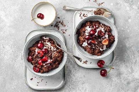 Schwarzwälder-Kirschen-Porridge