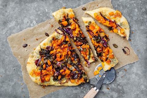 Kürbis-Salbei-Pizza