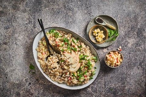 Insalata di riso selvatico e mela
