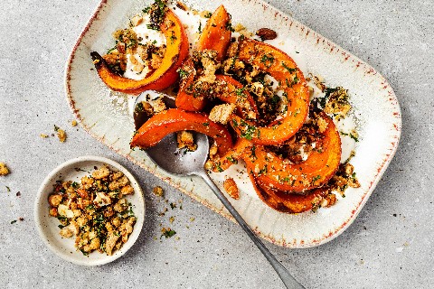 Courge rôtie à la gremolata