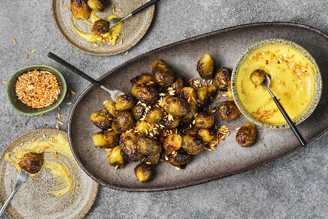 Rosenkohl mit Knoblauch-Aioli