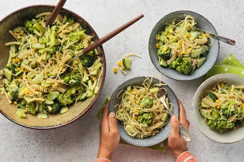 Salade aux restes de pâtes
