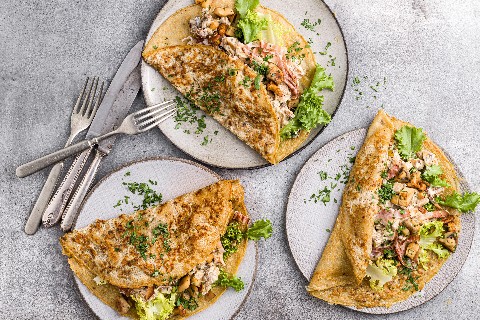 Mushroom omelettes