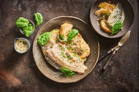 Trout fillet with roasted celeriac