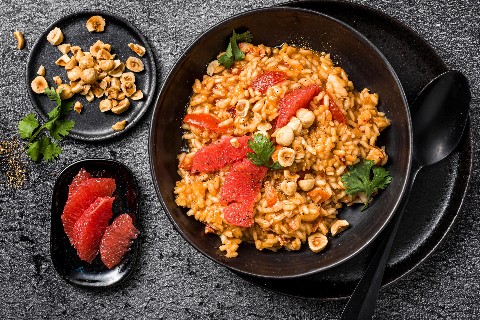 Hummer-Risotto mit Grapefruit