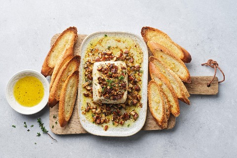 Tofu soyeux au four