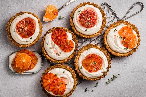 Blood orange tartlets