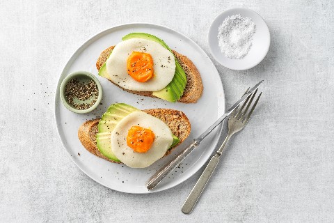 Uovo vegano all'occhio di bue