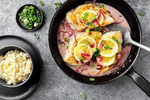 Pollo al limone con riso