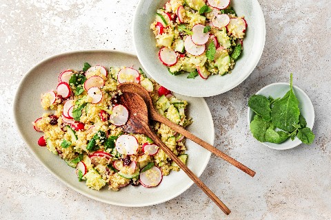 Bulgur wheat and radish salad