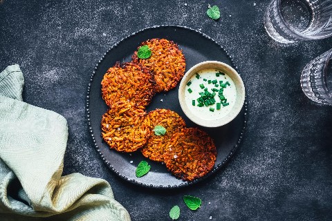 Süsskartoffelküchlein mit Oregano