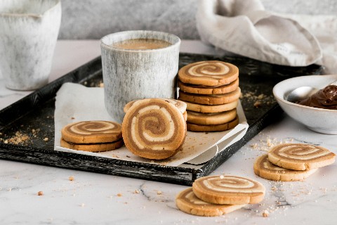 Girelle alla vaniglia, al caffè e al cioccolato