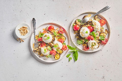 Auberginen-Tomatensalat