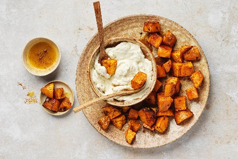 Zimt-Süsskartoffeln mit Limetten-Zimtbutter