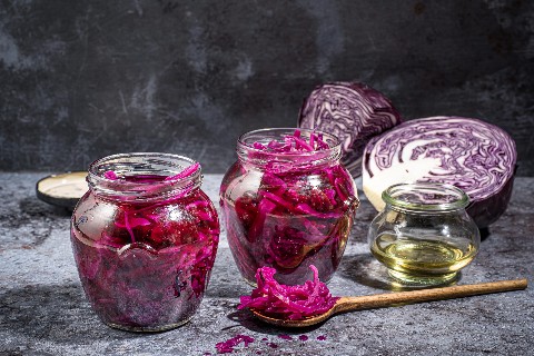 Pickles de chou rouge