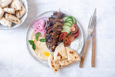 Pilz-Shawarma-Teller
