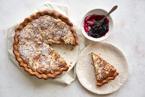 Vegane Bakewell-Kirschentarte