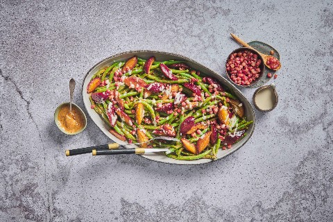 Bohnensalat mit Zwetschgen