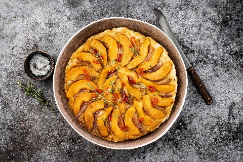 Pikante Quitten-Tarte-Tatin