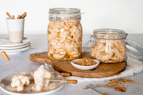 Cavolfiore sottaceto con dukkah