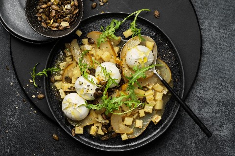 Burrata mit Balsamico-Pastinaken