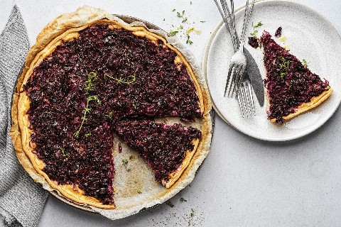 Tarte au chou rouge