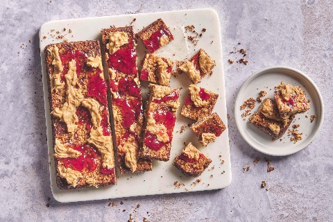 Flapjacks au beurre de cacahuètes