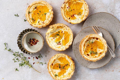 Tartelettes piquantes aux oranges