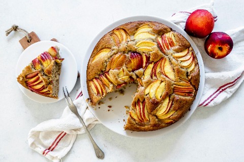 Gâteau végane aux nectarines