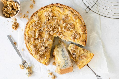 Vanille-Apfel-Mohn-Cheesecake