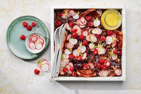 Salade de quinoa aux framboises