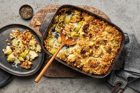 Rosenkohl-Gratin mit Brösmeli