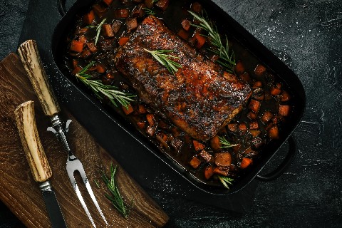 Glasierter Schweinsbraten