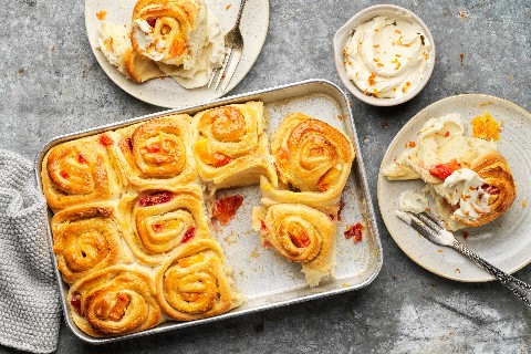 Hefeschnecken mit Blutorangen