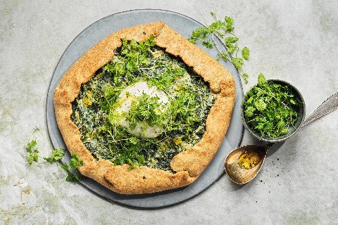 Galette di spinaci con burrata