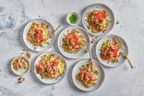 Mini roesti with air-dried meat