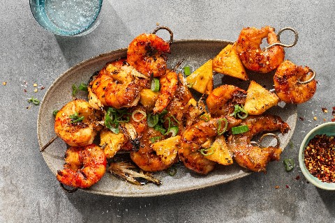 Gamberi alla griglia con salsa Teriyaki